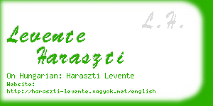 levente haraszti business card